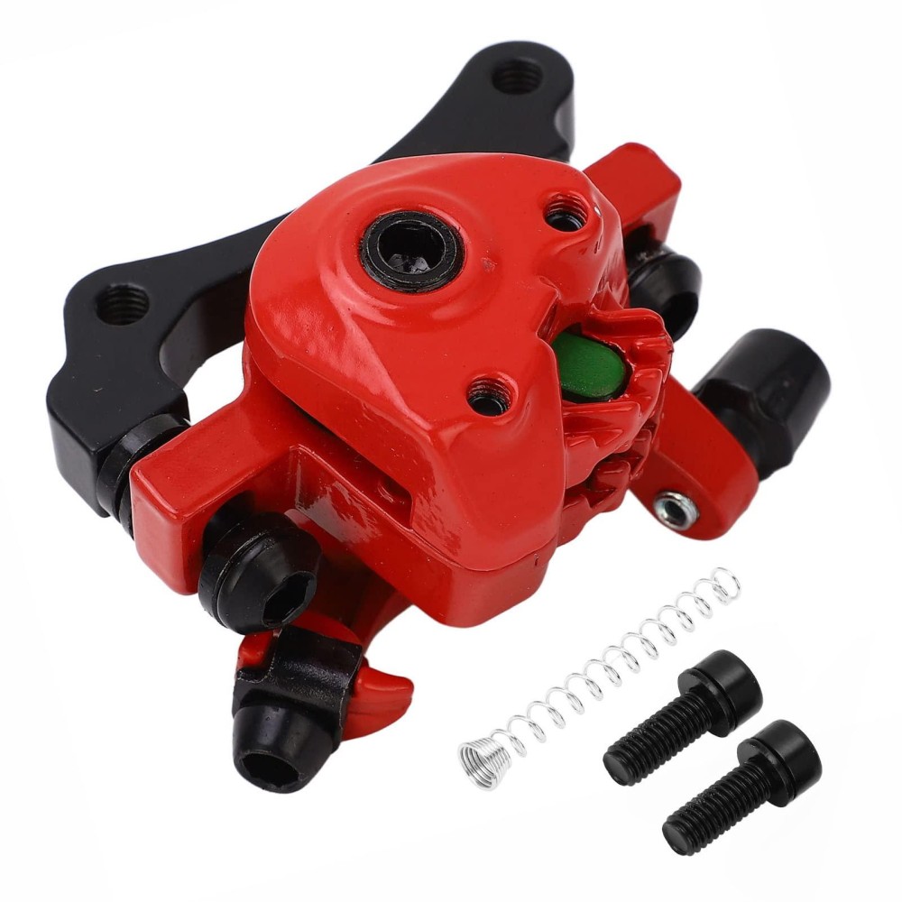 EVTSCAN Electric Scooter Disc Brake Right Side - Aluminum Alloy Electric Scooter Mechanical Brake Caliper Replacement Parts 10inch(Red)