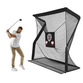 Houseables Golf Net, Automatic Ball Return Golf Practice Net, Golf Hitting Net with Targets, 8.2x8.2FT, Golf Nets for Backyard Driving, Golf Netting, Golf Driving Net, Golf Ball Net for Indoor Outdoor