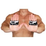 CALFIT Grips for weightlifting, exercise to protect calluses, add strength like gloves,& straps. (Classic Black, Small)