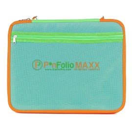 PinFolio Maxx Pin Display Bag, Lightweight & Slim Sports & Disney Pin Book Designed for Storage & Easy Trading Up to 120 1-Inch Enamel Pins (Orange, Blue & Green)