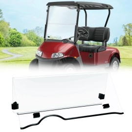 TechInovat Clear Windshield 2008-UP for EZGO RXV Golf Cart Part Front