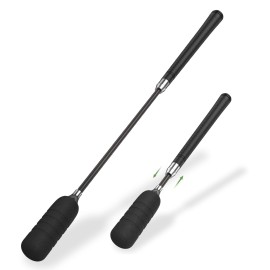 Jiskan Retractable Golf Swing Trainer Stick Pro Swing Training Aid Extend 17-26 Inches Practice Golf Accessories for Men and Women Unique Golf Gifts