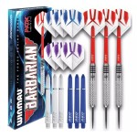 WINMAU Barbarian Pro 22 g Professional Tungsten Style Darts with Flights and shafts (Waves)