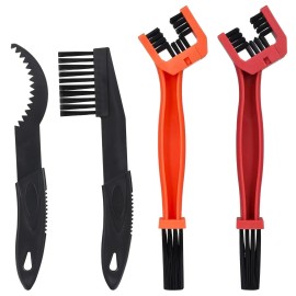 Boenoea Bicycle Cleaning Tools Set, Bike Clean Brush Kit, 4 Pcs Motorcycle Chain Brush for Gears Maintenance Cleaning Tools