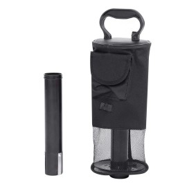 Mokernali Golf Ball Retriever, Portable Shag Bag with Detachable Tube, Durable Pocket Shagger Storage Bag Scooping Device for Golf Practice Training(Black)