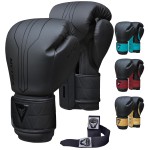 Mytra Fusion Boxing Gloves Included with Free Hand Wraps Punching Gloves MMA Training Muay Thai Gloves Men & Women Kickboxing Gloves (Black, 14-oz)