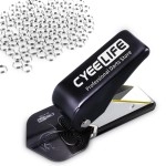 CyeeLife Dart Accessory: Flight Hole Punch Tool with 100 Spring Rings (Steel and Soft Tip Darts) (Black)