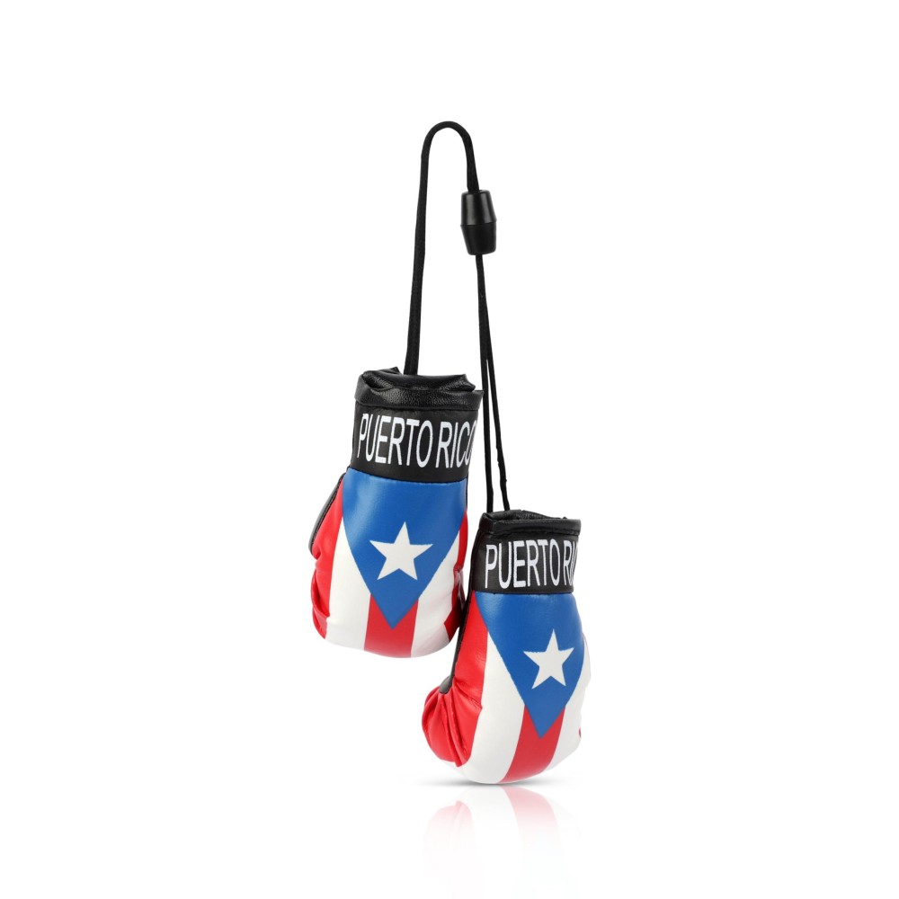 Puerto Rico Country Flag Mini Boxing Gloves - Hanging Punching Gloves