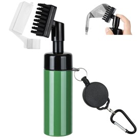 Golf Club Brush Cleaner with Retainer Clip and Squeeze Water Bottle