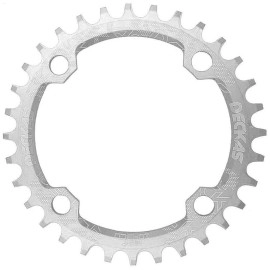 LAPooh Chainring 104BCD Round Narrow Wide MTB Mountain Bicycle 32T 34T 36T 38T Single Tooth Plate Parts 104 BCD Chainrings (Color : Silver disc 32T)