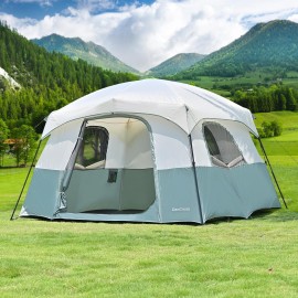 Camping Tent 4 Person Family Tents with Rainfly,Cabin Tents, Music Festival Tent,Hiking and Backpacking 4/6 Person Dome Camp Tents with Large Mesh Windows,Waterproof,Weather Resistant