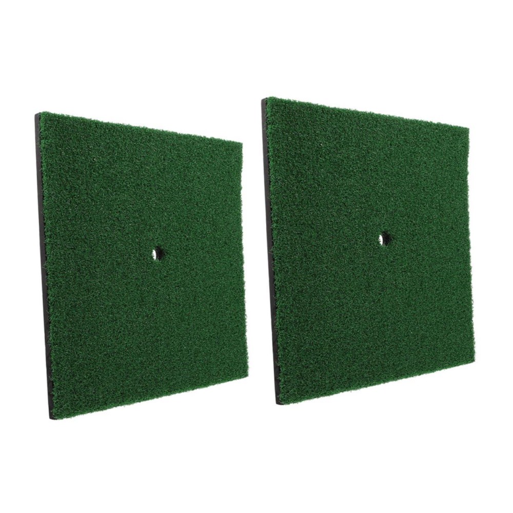 Yardwe 2pcs Practice Mat Training Aid Equipment Chipping Turf Tee Mats Entry Rugs for Inside House Kids Golf Golfing Training Turf 8mmeva Foam Bottom Practice Tools Child Artificial