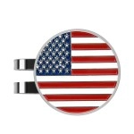 ZZHAO Golf Ball Marker with Magnetic Hat Clip, Funny Golf Accessories, Golf Gifts for Men (USA Flag)