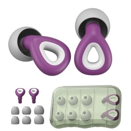Konket Swimming Ear Plugs, Swim Ear Plugs Adults,Waterproof Silicone Ear Plugs, with 3 Sizes of S/M/L Interchangeable Ear caps for Sleeping Swimming Surfing Shower Bathing