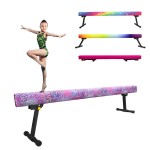 Sealoha 6ft Ultrasimple Adjustable&Foldable Balance Beam,High-Low Floor Beam Suede Gymnastics Equipment,No Tool Require, Gymnastics Beam for Training&Professional HomeTraining