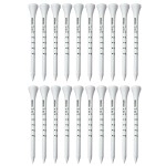 C-LARSS 20Pcs Wooden Golf Tees 53/69/83mm Low-Resistance Spikes with Clear Scale Practice Training Golf Ball Holder Golf Training Supplies L
