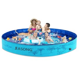 JEASONG Extra Large Folding Portable Dog Bathtub is Perfect for Your Furry Friends! The Pool Folds up for Easy Storage and Transport. It's Perfect for Both Indoor and Outdoor use Size 4XL
