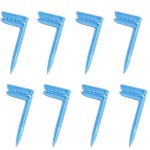 Forzaddik Outdoor Anchor Stakes, Beach Towel/Picnic Mat Anchor Clips Stakes, Pack of 8 (Blue)