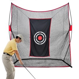 HIGOOD Golf Hitting Net, Golf Training Net with 5?3 Target Cloth, Golf Net for Backyard Driving, Golf Practice nets for Indoor Outdoor use