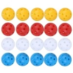 vinmax [20Pcs] Mixed Color Airflow Hollow Practice Balls - Indoor Training Equipment Durable Plastic Training Balls
