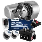 Five Oceans Horizontal Windlass Kit, Boat Anchor Windlass Atlantic 900 Watts, 12V DC, Max Limit Pulling Power 1650 Lb, Solenoid, 80A Circuit Breaker, Up/Down Foot Switch and Rocker Switch - FO3442