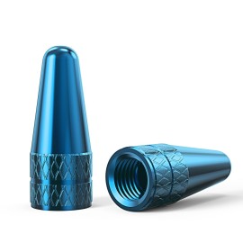 HZJD Bike Presta Valve Caps, Sky-Blue(2 Pack)