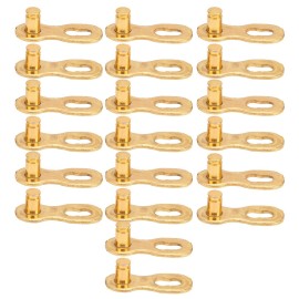 Azusumi 10 Pair 9 Speed Bicycle Chain Link Quick Release Connector Parts Cycling Accessory (Gold)