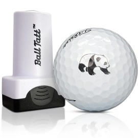 Ball Tatt Golf Ball Stamp, Golf Ball Stamper, Self-Inking Golf Ball Stamp Markers, Reusable Golf Ball Marking Tool to Identify Golf Balls, Golfer Gift Golfing Accessories (Panda)