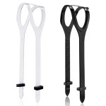 2pcs Scuba Mask Strap, Black and Transparent Dive Mask Strap Replacement Snorkeling Mask Strap Universal Silicone Mask Strap for Diving Swimming Snorkeling