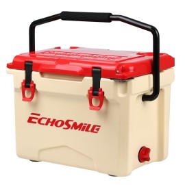 EchoSmile Insulated Portable Cooler 12-30 Qt, Rotomolded Cooler with Sealing Ring, Lightweight Ice Chest Box, Hard Cooler for BBQ, Beach, Drink, Camping, Picnic