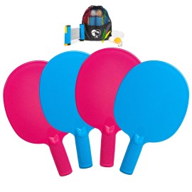 Ping-Pong Paddles for All Ages: Ping-Pong Paddles Set, Including an Expandable Net, 2 Ping-Pong Balls, Birdie Ball, Fishnet Style Backpack, Special for Playing with Your Family and Friends Outdoors.