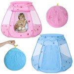 Dollcube 2 PCS Princess Play Tents, Girls Princess Pop Up Tent, Imaginative Indoor & Outdoor Playhouse, Foldable Children Play Tent with Portable Storage Bag(Pink+Blue)