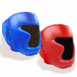 2 Pack Boxing Headgear Boxing Gear Equipment Taekwondo Sparring Gear MMA Gear Muay Thai Boxing Safety Helmet Boxing Protective Gear for Men Women Kids(Blue and Red)