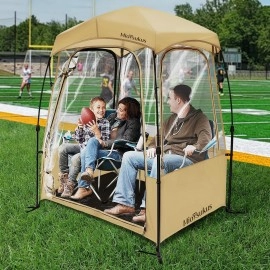 Sports Tent, MioTsukus Instant Weather Proof Pod, Pop Up Bubble Clear View Tent, All Weather Shelter with Extra Top Cover for Soccer, Football, and Other Outdoor Events- 1~3 People
