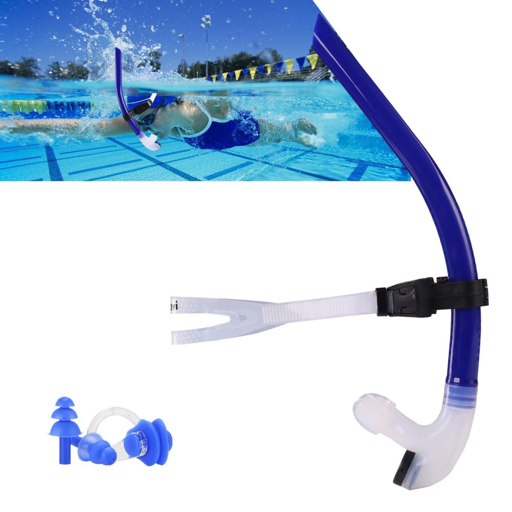 Swim Snorkel for Lap Swimming,No Loud gurgling Noise No Hurt Forehead No Slip Swimming Snorkeling Training for Adult/Kid/Youth,Swimmer Snorkle Center Mount Snorkel One-Way Purge Valve
