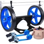 ZLSZTMI Upgraded Cooler Wheel Kit for Yeti/RTIC/Igloo Coolers Wheel Spacing up to19.8 Inches -12 in Wheels Height Adjustable Cart Base for Ice Chest - Cooler Cart Kit for Camping Traveling Blue&Black