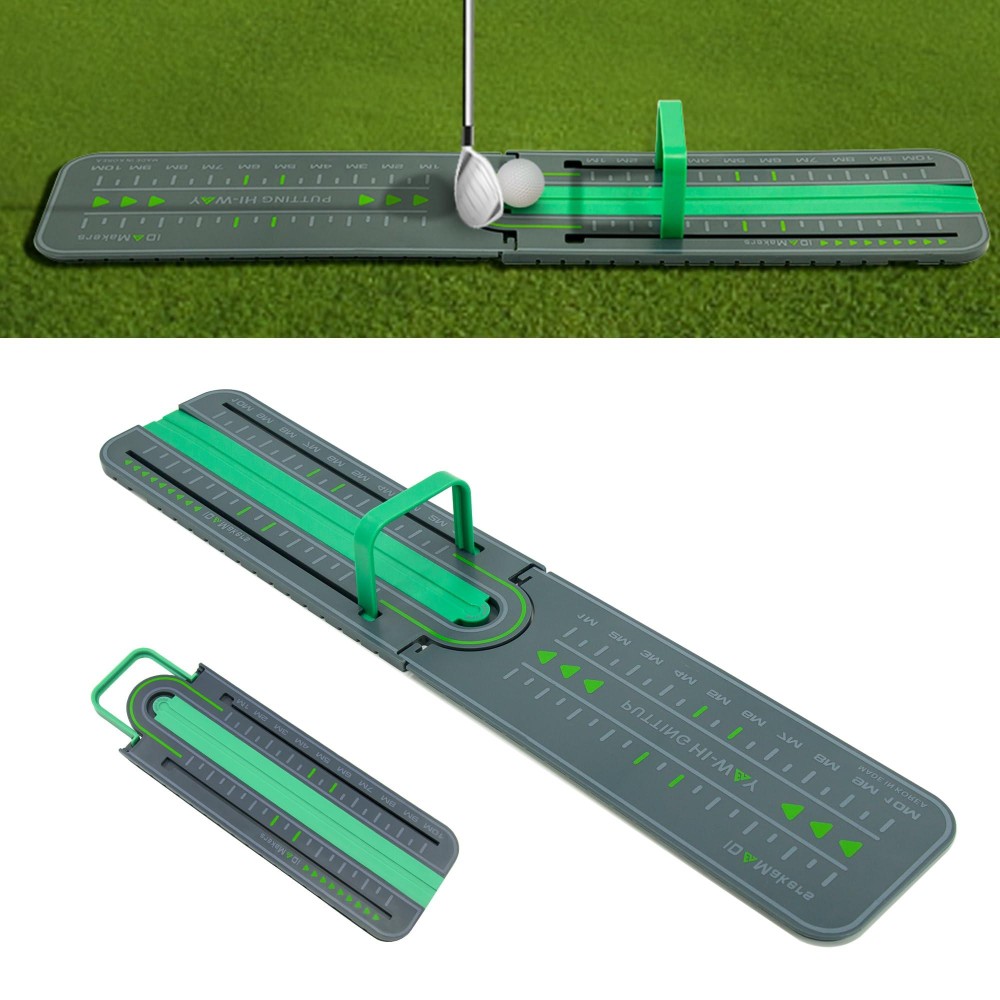 Golf Precision Distance Putting Drill, Golf Putting Alignment Rail, Golf Trainer Aid for Putting Green, Precision Distance Control & Instant Feedback Essential Training Aid for Golf Lover