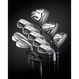 RAPMOVE 11 pcs Golf Irons, Golf Club Irons Set for Men, Women's & Men's Single Length Golf Club Iron Set, Golf All Hybrid Complete Set (Includes: #10.5 DR, 3 FW, 5 UT, 6 7 8 9 PW IR, 52 58 WG, PT)