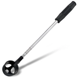 Booreina Golf Ball Retriever for Water Telescopic, Portable Golf Ball Picker Stainless Steel Golf Ball Pick Up Grabber with Automatic Locking Scoop Golf Ball Tool Accessories