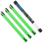 Rhino Valley Golf Alignment Sticks 3 Pack, 48 Collapsible Alignment Sticks for Aiming, Putting, Full Swing Trainer, Golf Alignment Rods with Clear Tube Case, Portable Golf Training Equipment