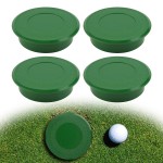 4PCS Golf Cup Cover Golf Hole Putting Cup Practice Training Aids Hole Covers for Garden Backyard Outdoor Activities, Green