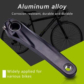 Kadimendium Road Bike Crank Arm Easy Installation Crank Arm Left Bicycle Part Bicycle Crank Arm, for Part (Black)