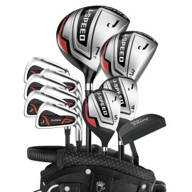 ???????????????? ???????? ?????????? ?????? ?????? ?????? ?????????? ???????????? 12 Piece Golf Driver, Fairway Wood, Hybrid, Irons, Wedge Putter with Golf Stand Bag