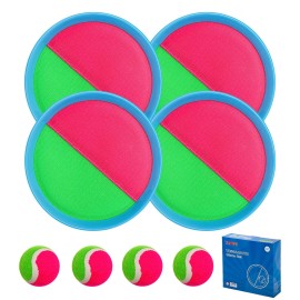 Mxiutery Toss and Catch Ball Games for Kids-Outside Toys for Kids Ages 4-8, Catch Games Paddle Toss-Upgraded Version,Ball Sports Games for Kids Boys Girl Christmas Birthday Gifts