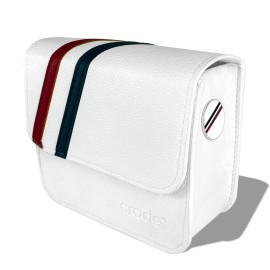 CRODE Golf Rangefinder Leather Case and Tee Holder with Ball Marker Compatible with Bushnell Callaway Tectectec Universal Range Finder Carry Bag