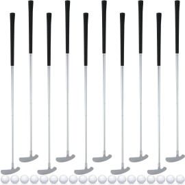 Syhood Golf Putters Mini Two Ways Golf Putter Golf Clubs Set Two Ways Mini Golf Putters with Practice Golf Balls for Men Right Handed Golfers or Left Handed Kids Women Indoor Outdoor Sports(10 Sets)