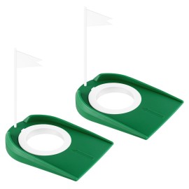 2 Pack Golf Putting Cup with Flag Indoor Golf Putting Hole Golf Hole Training Aids