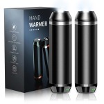 Magnetic Hand Warmers with Flashlight, 2pack Rechargeable 10000mAh Battery Operated Hot Hands Hand Warmers, Electric Portable Pocket Heater, 3 Levels Heat for Camping, Hiking, Hunting, Golf, Football