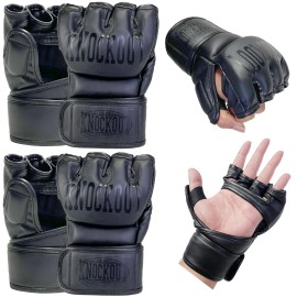 Boxing Gloves 2 Pair Set Best for MMA Kickboxing UFC Players - Kids & Adults with Premium Feel for Home Gym Training and Competition