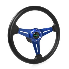 RASTP 13.8 Inch Boat Steering Wheel with 3/4 Axle Marine Steering Wheel Adapter for Most Marine boats,Vessels,Yachts,Pontoons Boat (Style B - Blue)